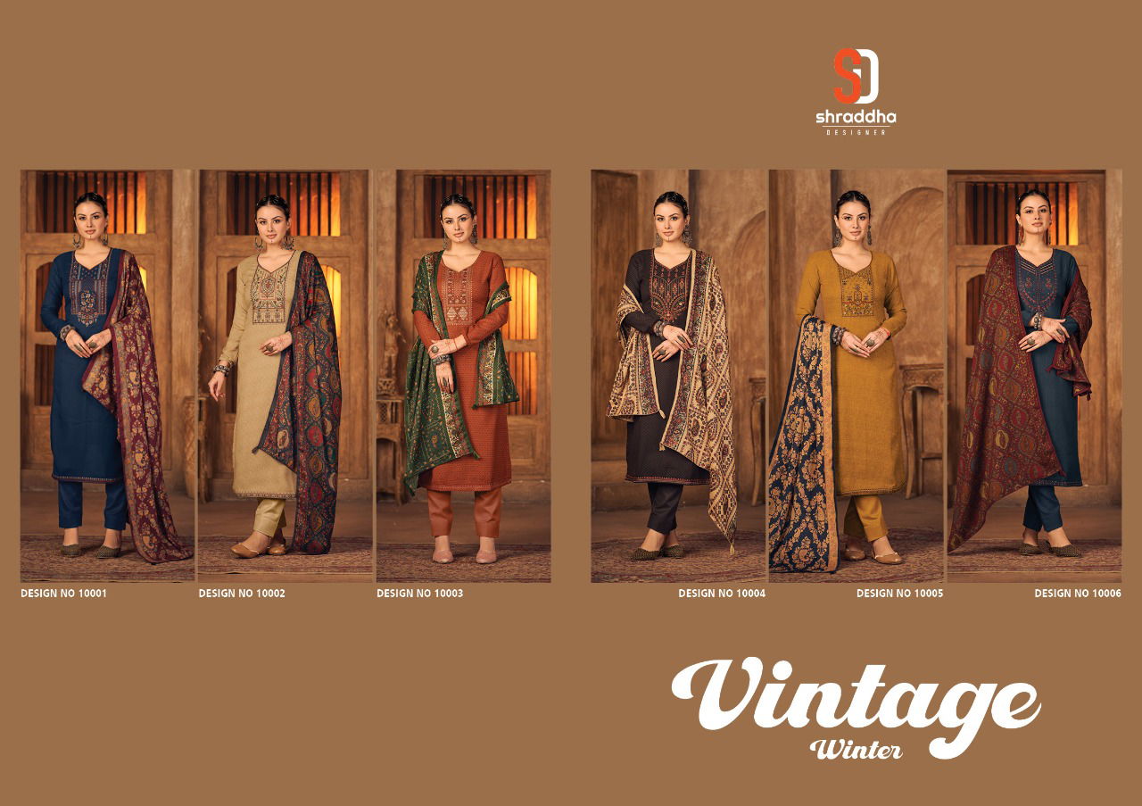 Shraddha Vintage Winter 10001 Wholesale Pashmina Dress Material
